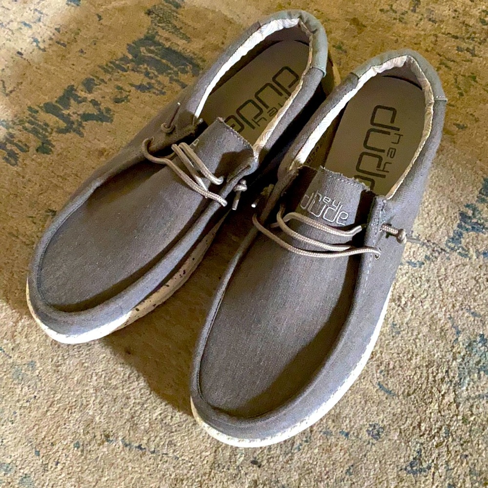 Hey Dude’s gray men’s shoes size 11